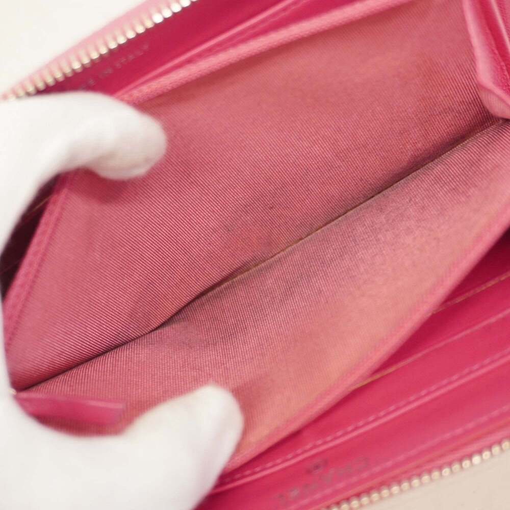CHANEL Authentic Pink Lambskin Leather Wallet - Picture 7 of 11